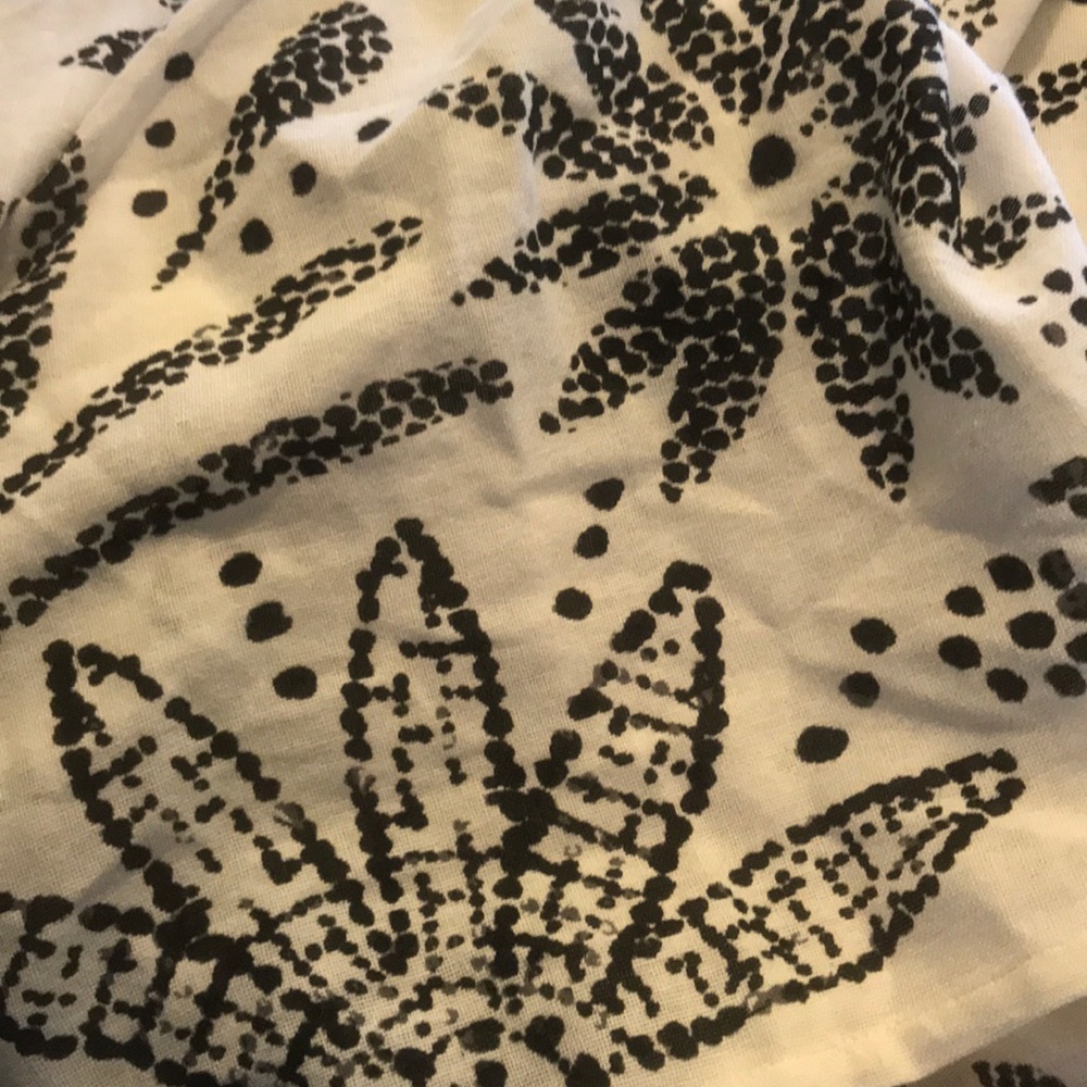 New Black white all cotton square Tablecloth - Picture 6 of 7